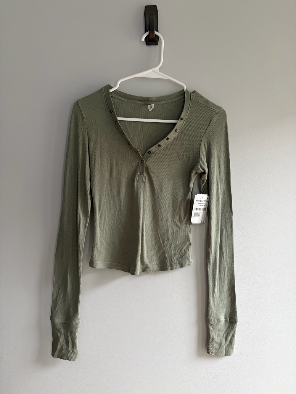 bp Olive Green Long Sleeve Snap-Front Tee